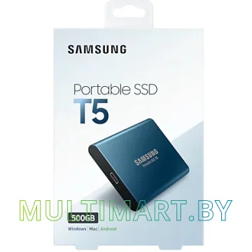 Внешний накопитель Samsung T5 500GB MU-PA500B/WW (синий) картинка 6